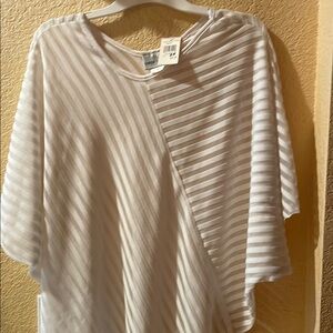 Caren Sport White Striped Top